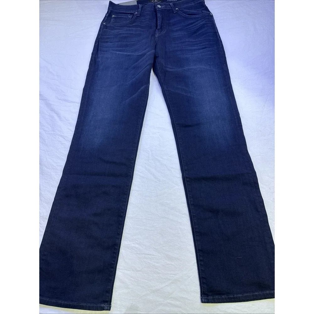 NWT 7 For All Mankind JEANS MENS 31 Carsen Easy Straight Leg Blue Stretch